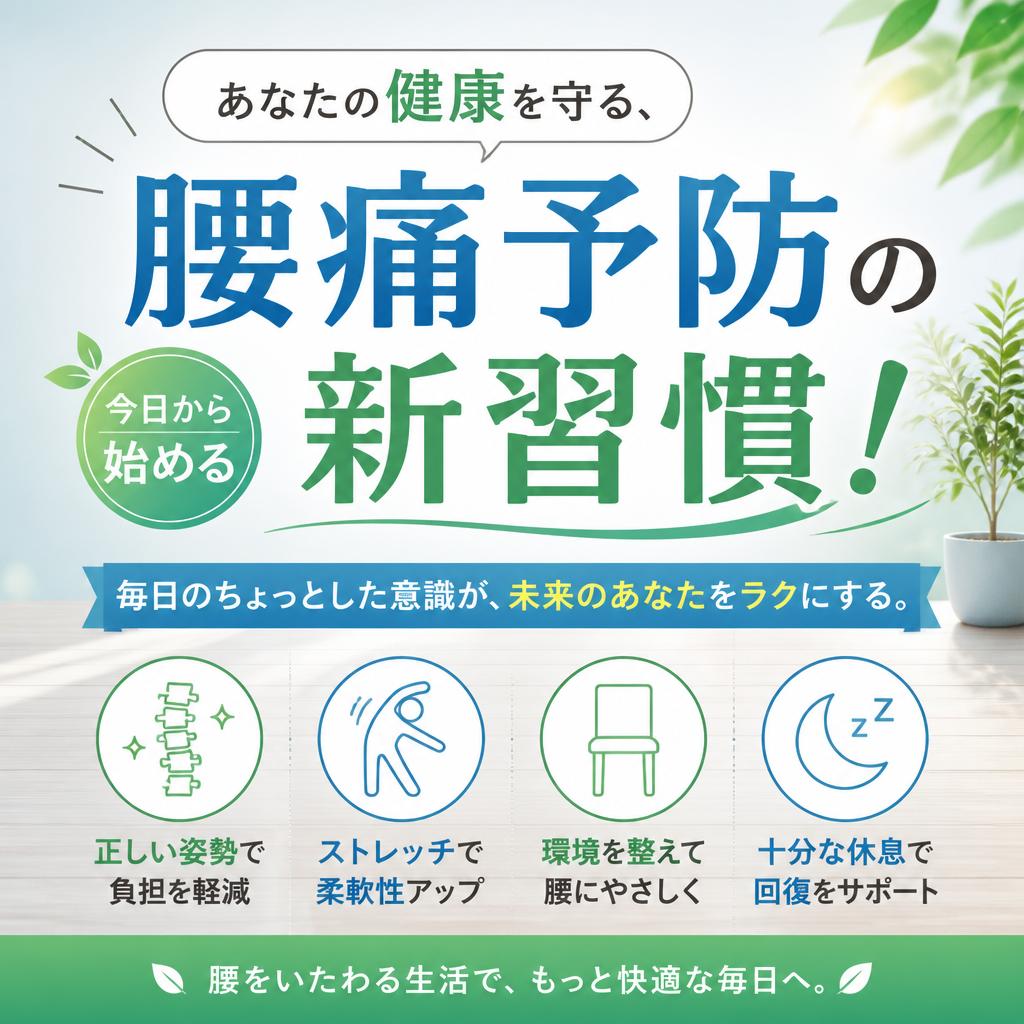 あなたの健康を守る、腰痛予防の新習慣！