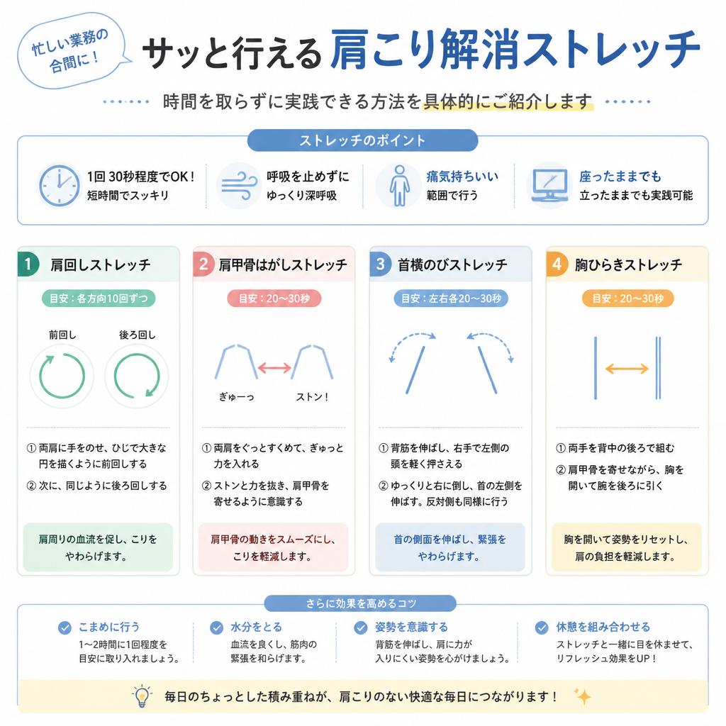 2. オフィスでできる簡単ストレッチ